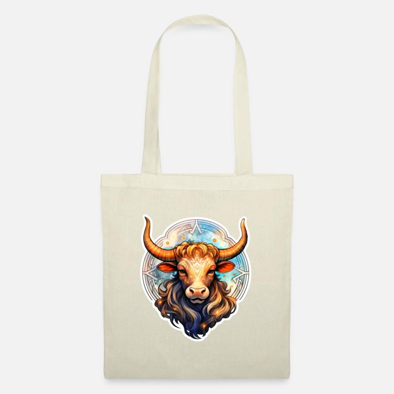 Stier 1 Tierkreiszeichen Kunst #tshirt - Stoffbeutel - Natur