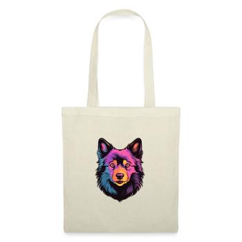 Schipperke chien race aquarelle dessin animé Kawaii Col - Sac en tissu - nature - Devant
