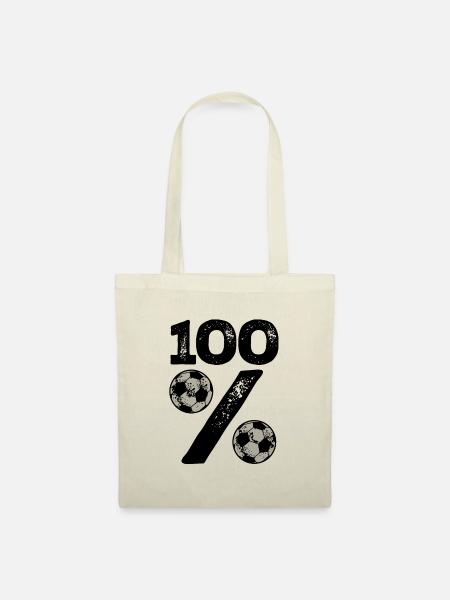 100% Fußball - Stoffbeutel - Natur