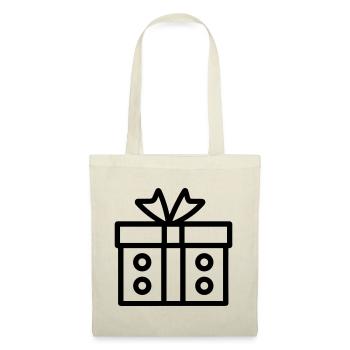 Kleine Geschenkbox - Stoffbeutel - Natur - Vorne