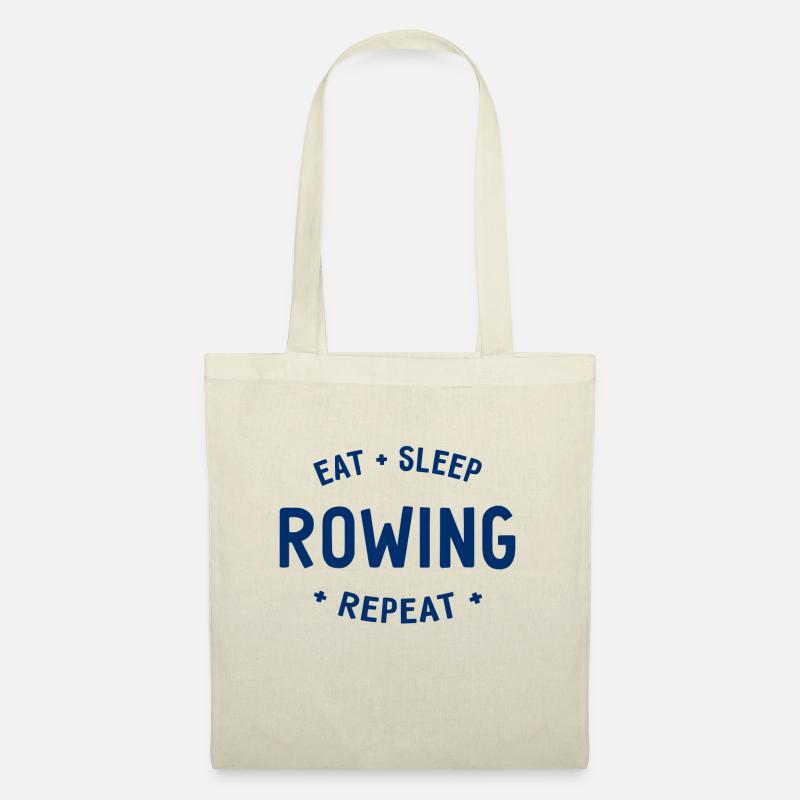 Eat Sleep Rowing Repeat Rudern Ruderer - Stoffbeutel - Natur