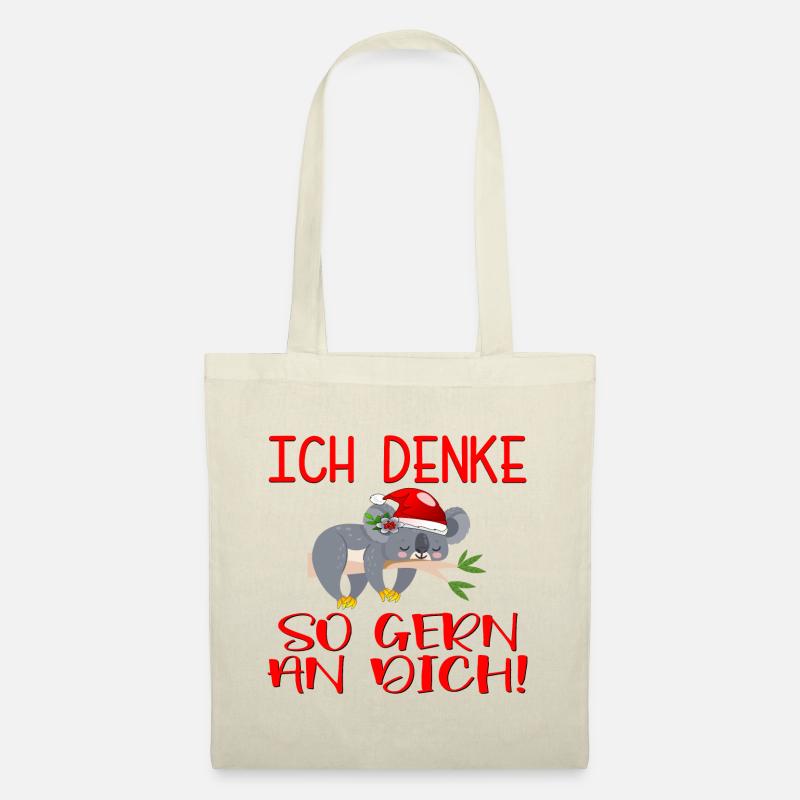 WEIHNACHTEN BEZIEHUNG - ICH DENKE AN DICH - Stoffbeutel - Natur