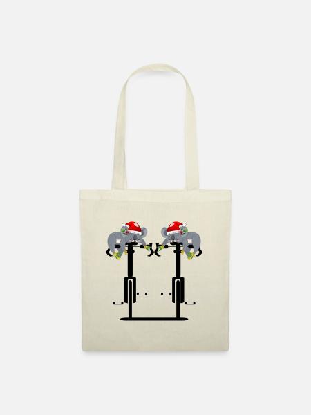 WEIHNACHTSGESCHENKE FAHRRADFAHREN RADSPORT - Stoffbeutel - Natur
