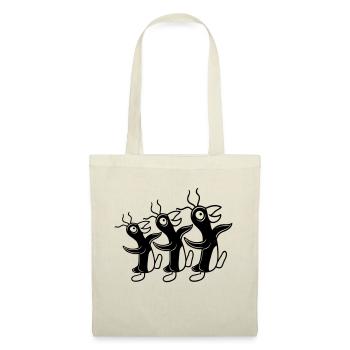 3 crazy penguins running stupid team friends crew - Tote Bag - nature - Front
