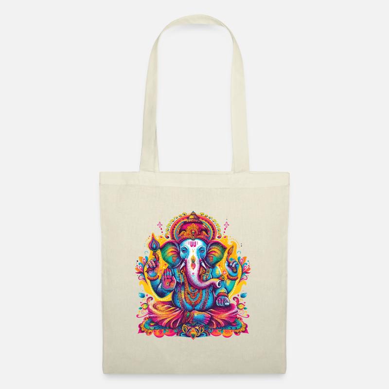 Ganesha bunt - Stoffbeutel - Natur