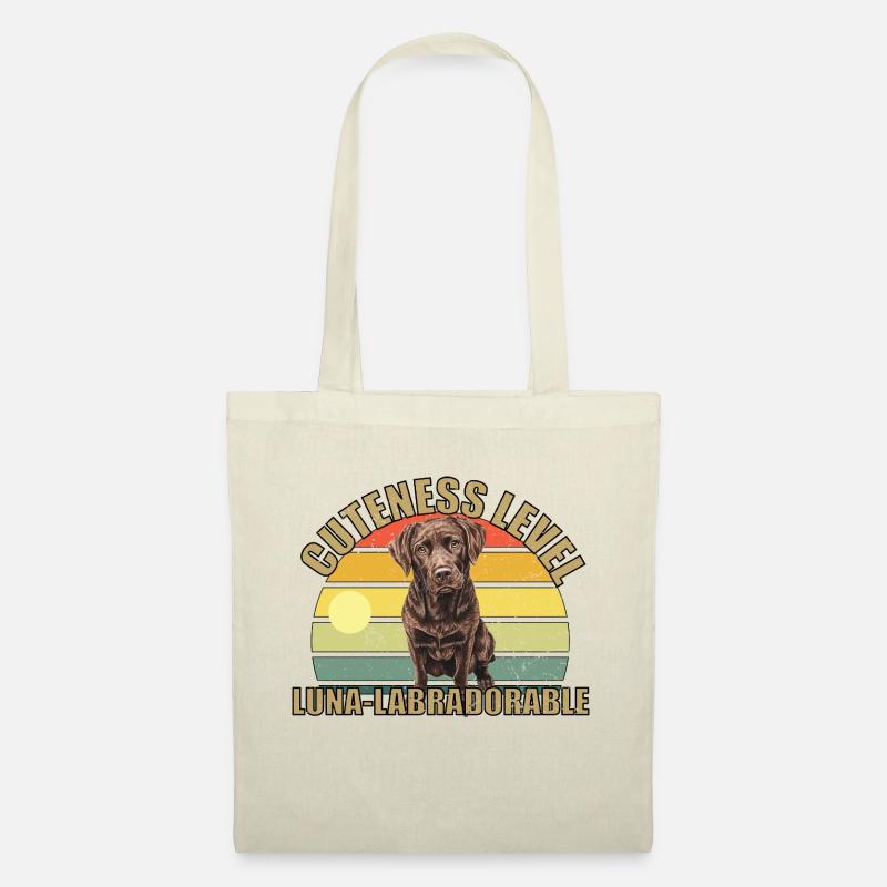 Luna brauner Labrador cute Level labradorable - Stoffbeutel - Natur