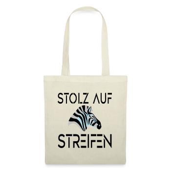 ZEBRA - STOLZ AUF STREIFEN - Stoffbeutel - Natur - Vorne