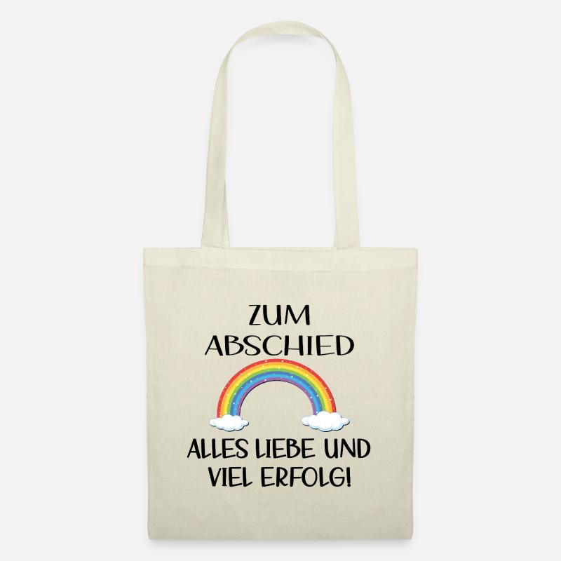 ABSCHIED VIEL ERFOLG - REGENBOGEN - Stoffbeutel - Natur