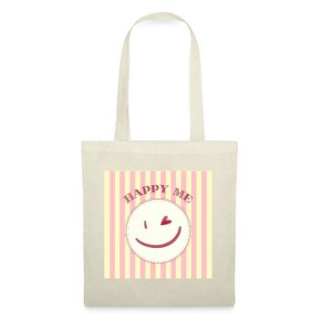 Smile on stripe pattern - Tote Bag - nature - Front