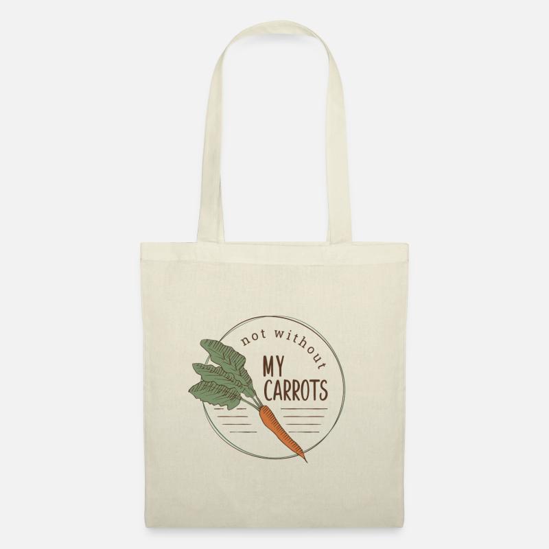 Not without my carrots - botanical design - Stoffbeutel - Natur
