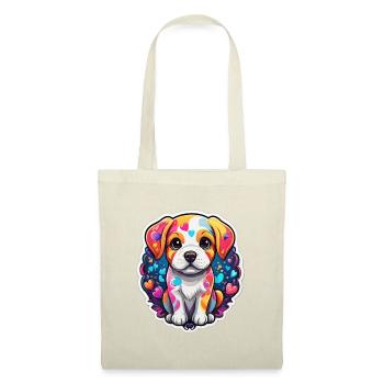Rainbow Puppy Happy Heart - Tote Bag - nature - Front