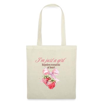 Hopeless Romantic Strawberry Bow - Tote Bag - nature - Front
