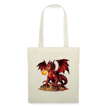 A fiery dragon guarding the treasure - Tote Bag - nature - Front