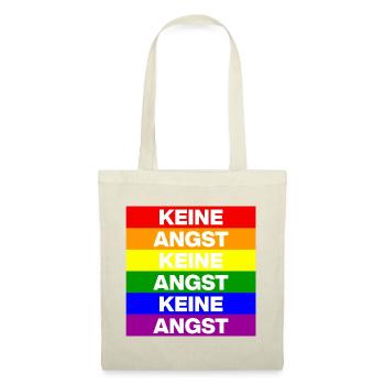 KEINE ANGST VOR FASCHISTEN, NO NZS, NIE WIEDER - Stoffbeutel - Natur - Vorne