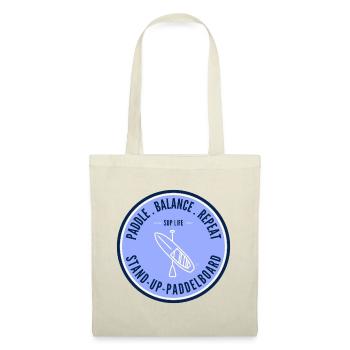 SUP Life – Badge de paddleboard debout en bleu - Sac en tissu - nature - Devant