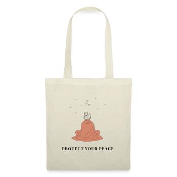 Protect Your Peace - Minimalist Line Art - Tote Bag - nature - Front