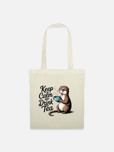 Otter-Teezeit - Stoffbeutel - Natur