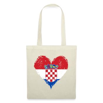 Kroatien Flagge Grunge used - Stoffbeutel - Natur - Vorne