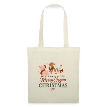 Merry Vegan Christmas - Stoffbeutel - Natur - Vorne