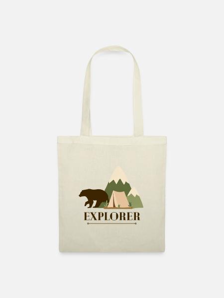 Explorer Bear – Bergcamping-Abenteuer - Stoffbeutel - Natur