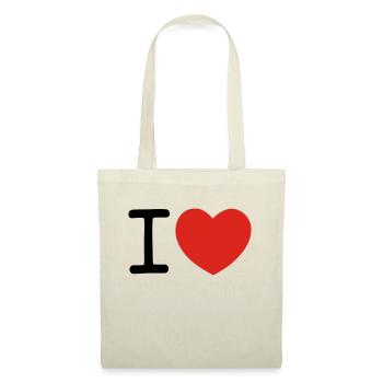 I heart ... - Stoffbeutel - Natur - Vorne