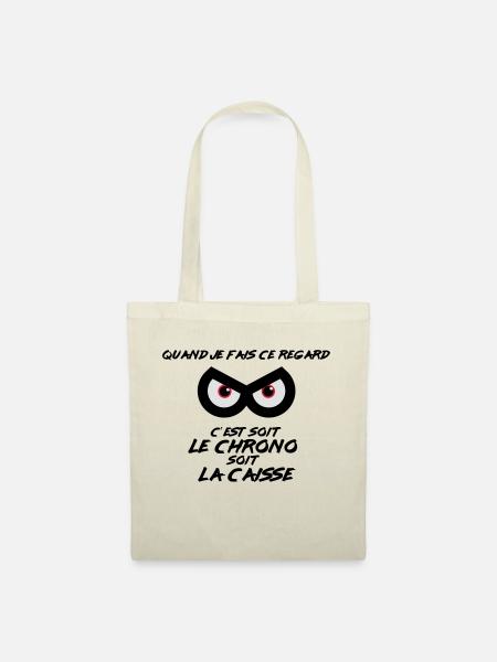 Regard de pilote : Chrono ou Caisse - Sac en tissu - nature