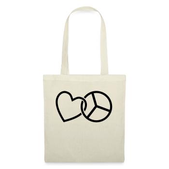 love__peace_f1 - Sac en tissu - nature - Devant
