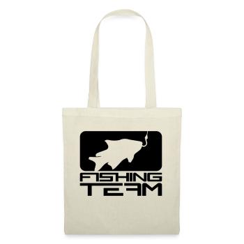 logo de sport de l'équipe de pêche noire attrapé poisson ang - Sac en tissu - nature - Devant