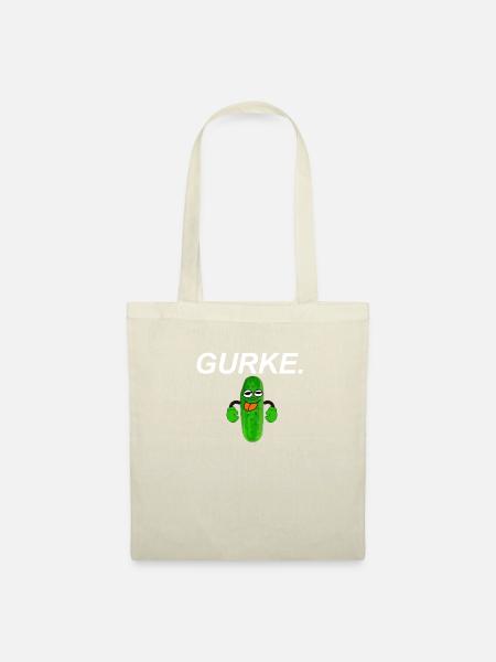 Gurke lustige Gurke - Stoffbeutel - Natur