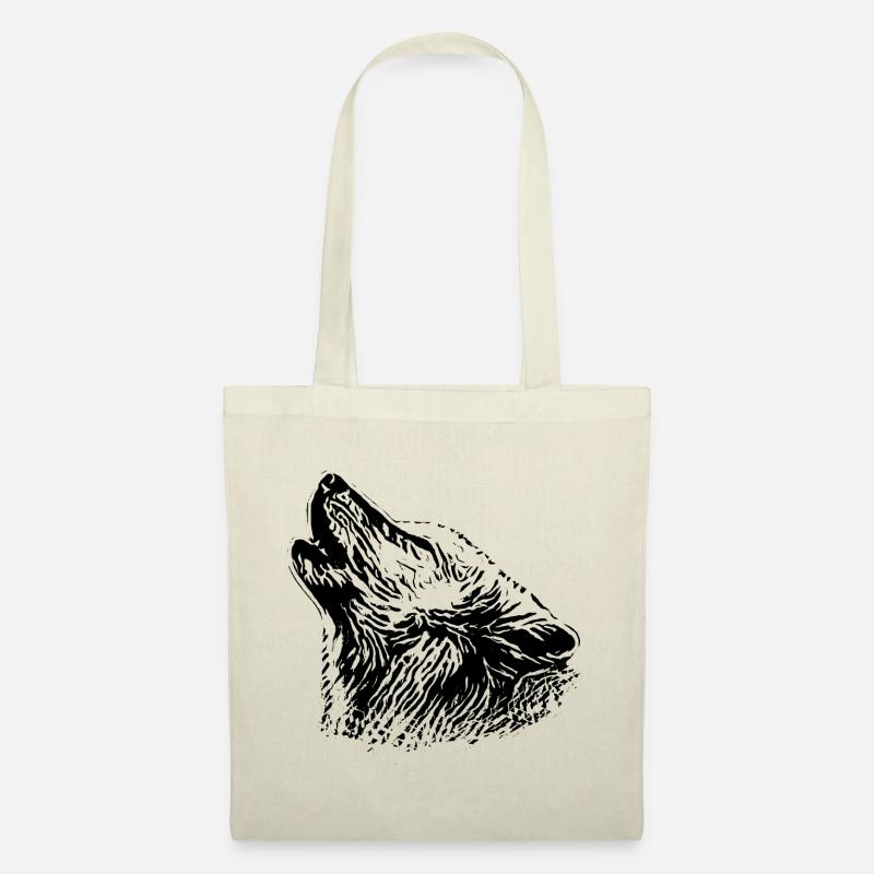Wolf - Stoffbeutel - Natur