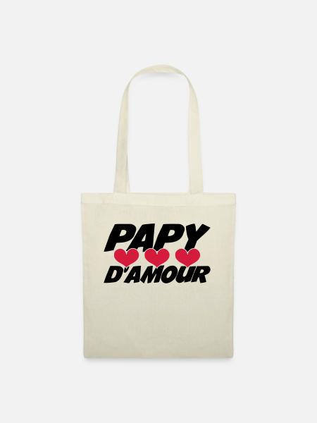 Papy d'amour ! - Sac en tissu - nature