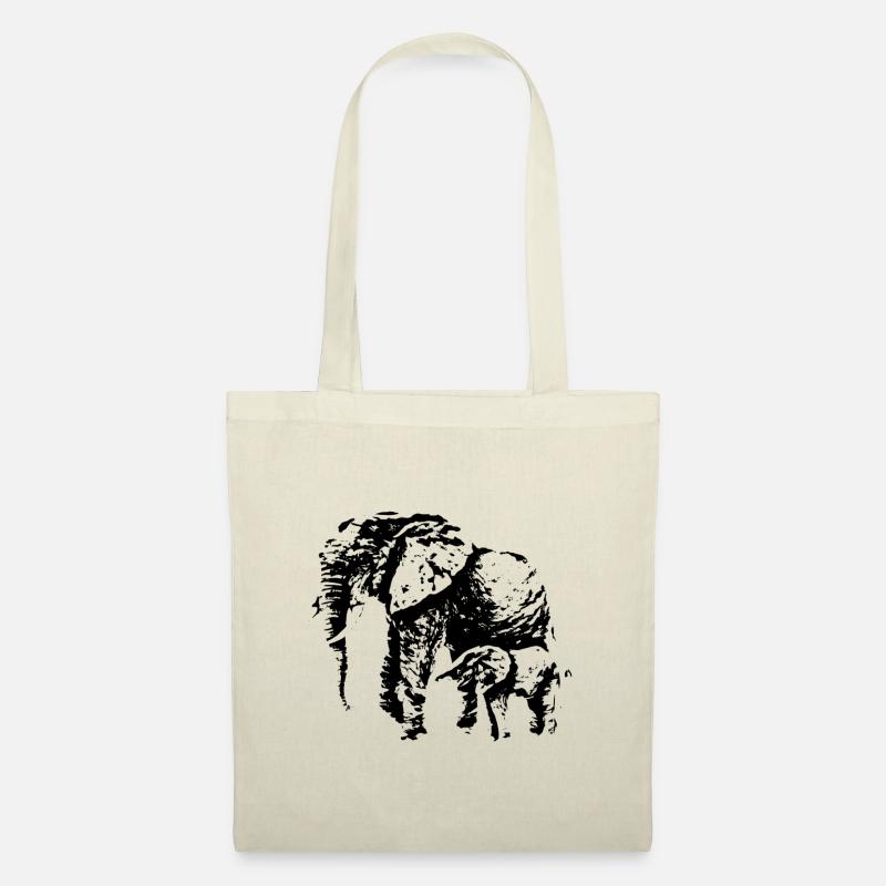 Elefant - Stoffbeutel - Natur
