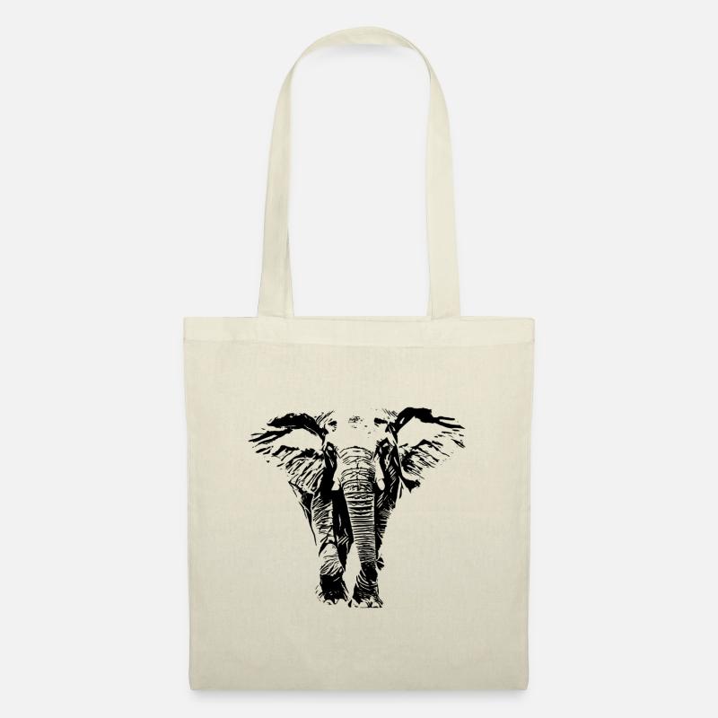 Elefant - Stoffbeutel - Natur