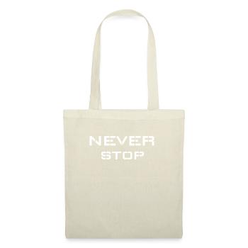 Never stop - Stoffbeutel - Natur - Vorne