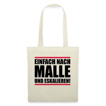 malle einfach eskalieren - Stoffbeutel - Natur - Vorne