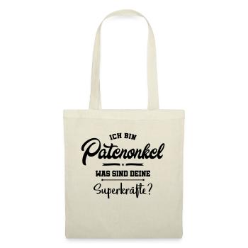 patenonkel spruch superkraefte - Stoffbeutel - Natur - Vorne