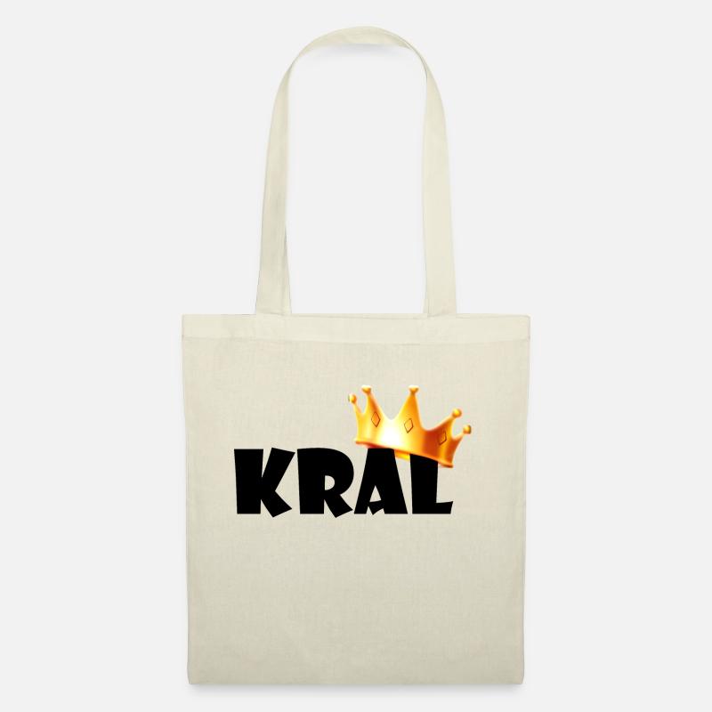 "Kral - König" - Stoffbeutel - Natur