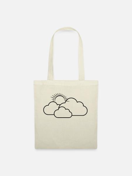 Clouds and sun, Sonne und Wolken, Sonnenschein - Stoffbeutel - Natur