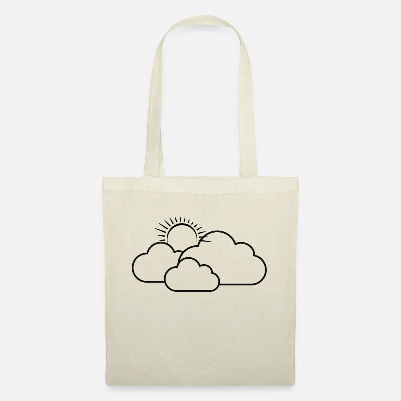 Clouds and sun, Sonne und Wolken, Sonnenschein - Stoffbeutel - Natur