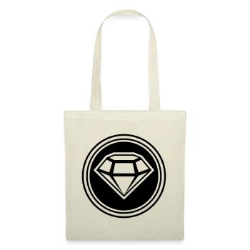 Diamant Icon Silhouette - Stoffbeutel - Natur - Vorne