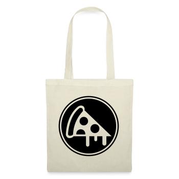 Silhouette de l’icône de la pizza - Sac en tissu - nature - Devant