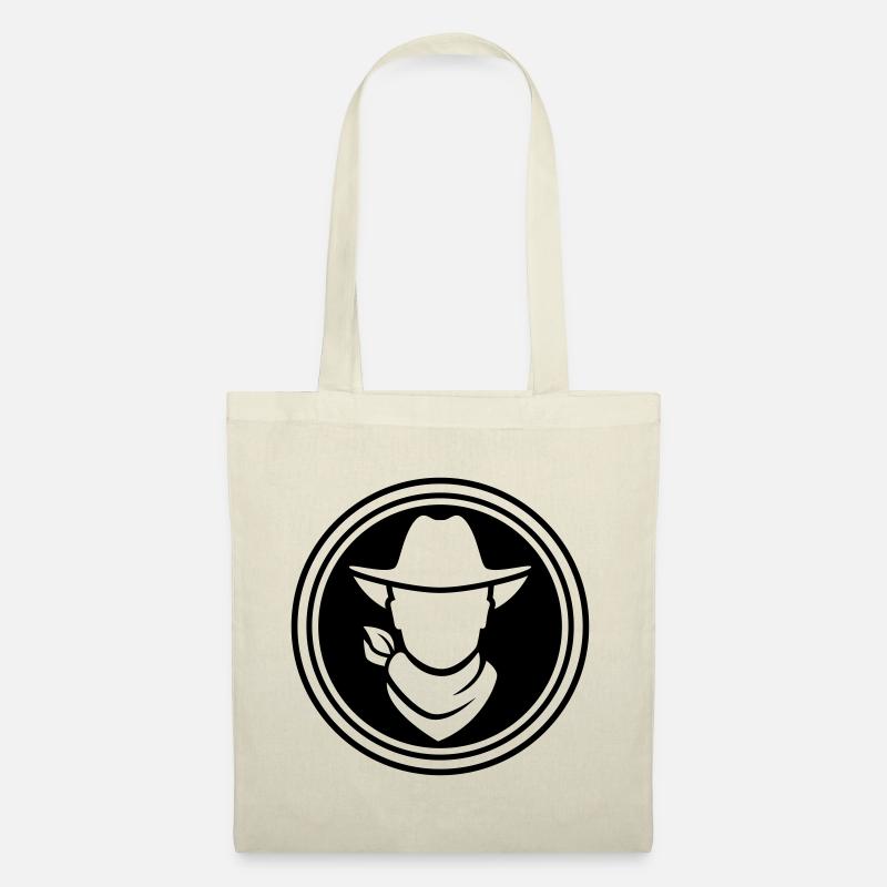 Cowboy western kopf - Stoffbeutel - Natur