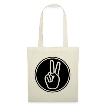 Hand Peace - Stoffbeutel - Natur - Vorne