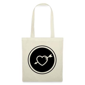 Flèche du symbole du cœur - Sac en tissu - nature - Devant