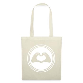Symbole du cœur des mains - Sac en tissu - nature - Devant