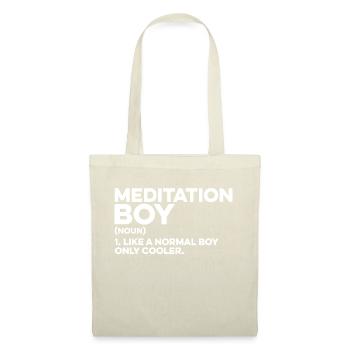 Meditation Boy Noun Meditate Meditation Relaxation - Stoffbeutel - Natur - Vorne