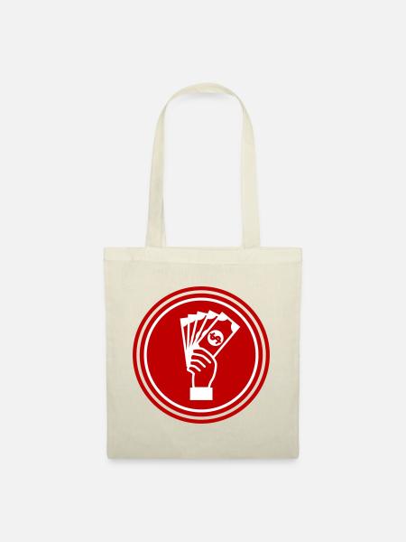 Geld Money silhouette - Stoffbeutel - Natur