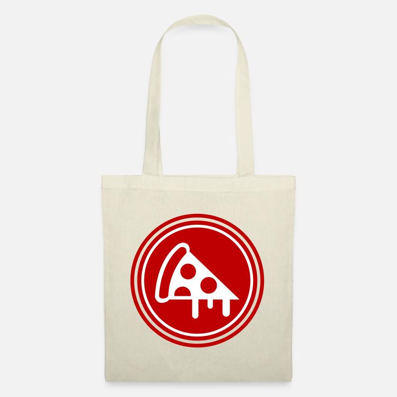 Pizza Icon Silhouette - Stoffbeutel - Natur
