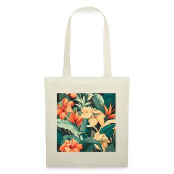 Tropical Leaves Flowers Floral - Tote Bag - nature - Front