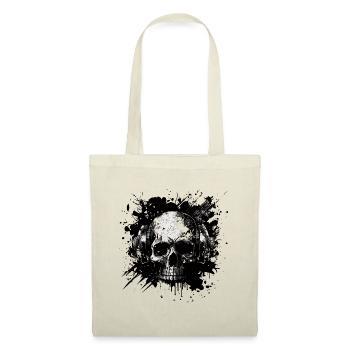 Disc Jockey à crâne de zombie - Sac en tissu - nature - Devant